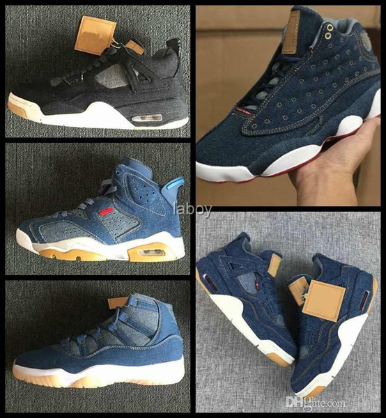 2019 Fashion 4 6 11 13 Denim Travis Mens Basketball Shoes Blue Jeans 4s 11s 13s Sneakers aIR designer jumpman Trainers Sports Chaussures