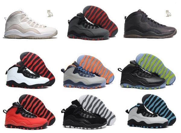 New 10 Basketball Shoes Men Athletic Mens Basketball Shoes Cheap retro 10 Sports Shoes With High Quality OVO Male Running Sneakers