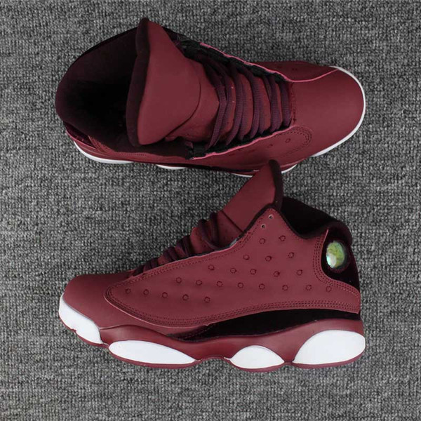 13 Heiress Men Basketball Shoes High Quality 13S XIII White Wine Red Night Maroon Red Velvet Burgundy Training Sneakers