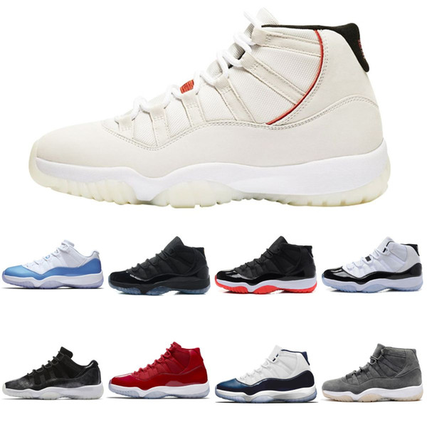 Platinum Tint Concord 45 11 XI 11s Cap and Gown Mens Basketball Shoes Prom Night Gym Bred Barons Space Jams Sneakers Designer Shoes