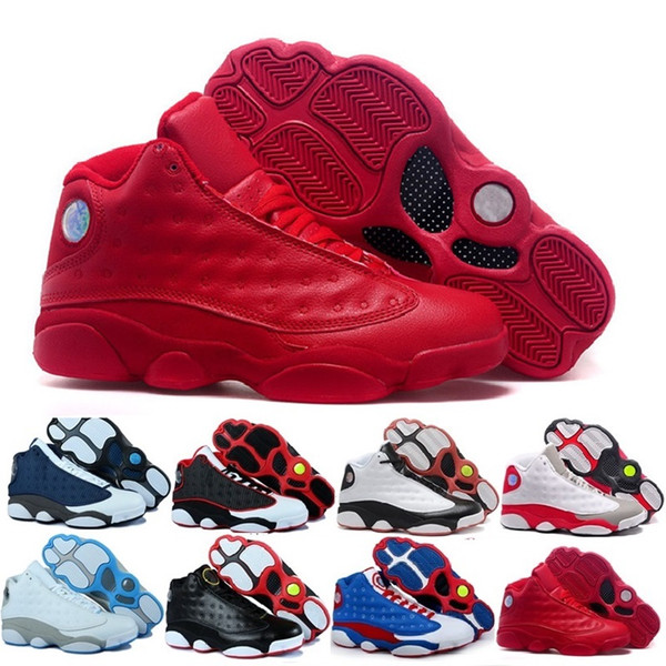 2017 Mens Basketball Shoes 13 Bred Black True Red History Of Flight DMP Discount Sports Shoe Women Sneakers 13s Black Cat