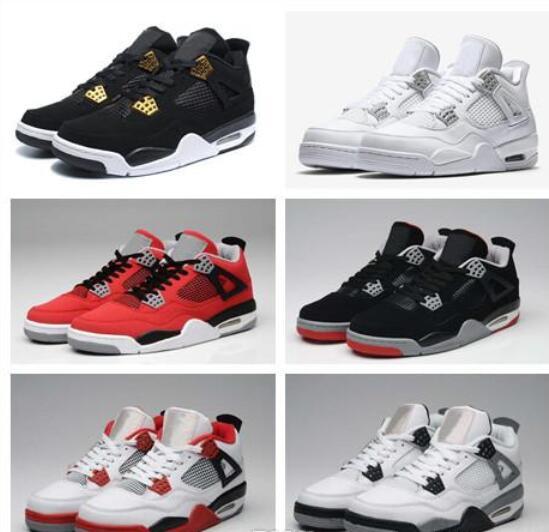 2019 Designer 4 Pure New Money Basketball Shoes Mens 4s BRED Royalty White Cement Motorsport Outdoor Sports Sneakers