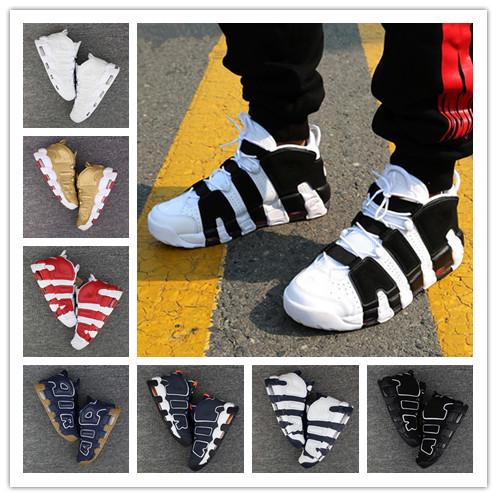 2018 air More Uptempo QS Olympic Bulls Varsity Maroon Black Mens Basketball Shoes Cheap 3M Scottie Pippen Mens Trainers Sneakers Size 7-13