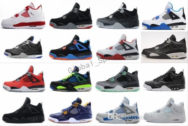 2018 High Quality Cheap 4 4s Basketball Shoes Man Authentic IV Boots White Cement Fire Red Bred Bulls Royalty Thunder Mens Sport Shoes