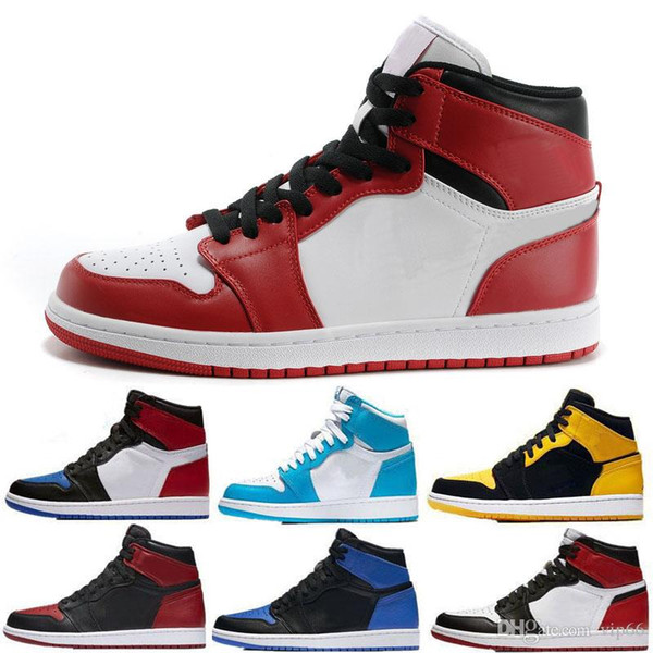 Top Basketball shoes Men 1 OG Sneakers AAA Quality Mandarin duck black red white men sports shoes athletic trainers sneakers size eur 7-13