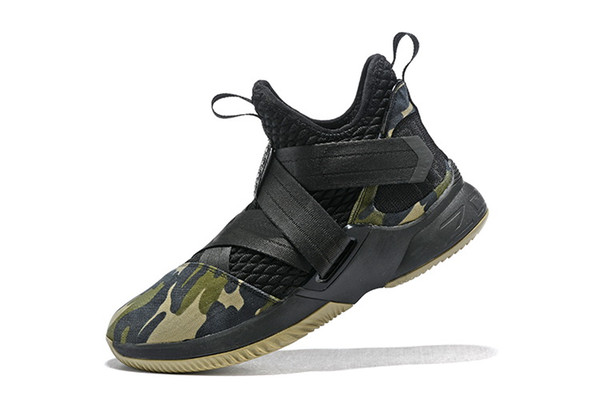 Mens Leb 12 Soliders XII CAMO Basketball Shoes Adult Athletic Yellow Sport Sneakers 7-12