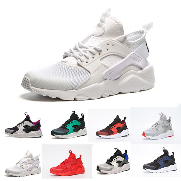 2.Wholesale Huarhes 4.0 5.0 Classical Triple White Black red gold men women Basketball Shoes Huarhes sports Sneakers Running Shoes size 36-4