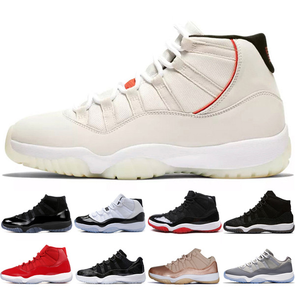 Platinum Tint Concord 45 11 XI 11s Cap and Gown Men Basketball Shoes Prom Night Gym Red Bred Barons Grey mens sports sneakers designer