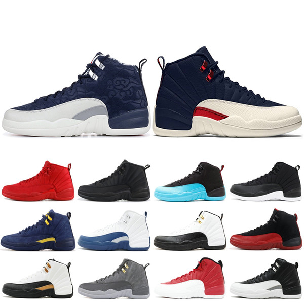 Top 12 XII Men Basketball Shoes New Wntr PRM OVO The Master Bordeaux Flu Game Taxi 12s Men Designer Sneakers Leather Shoes 7-13