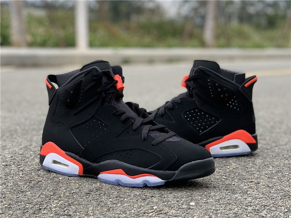 top quality 6 Black Infrared red 384664-060 3M VI Bred men basketball shoes sports 6s outdoor trainers sneakers with box size 8-13