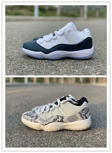 Top quality Real Carbon Classic 11 low SE Navy Blue Snakeskin Basketball CD6846-002 Trainers Sneakers With Original Box size 7-13