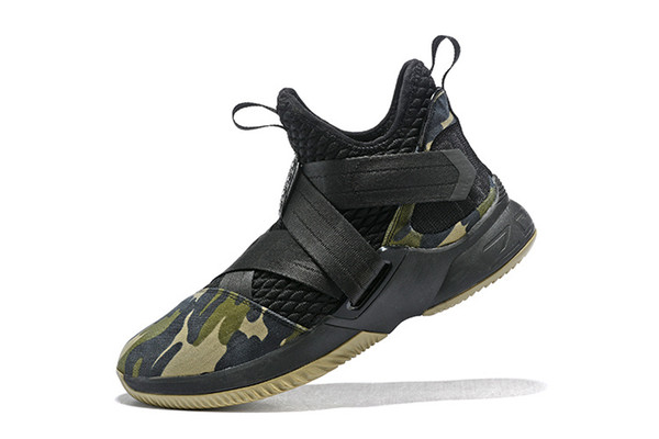 Soldier XII SFG EP XDR 12 Hazel Rush Camo Black SVSM White Green Red Straps Triple Black Bred White Navy ICE Mens Basketball Shoes Sneakers