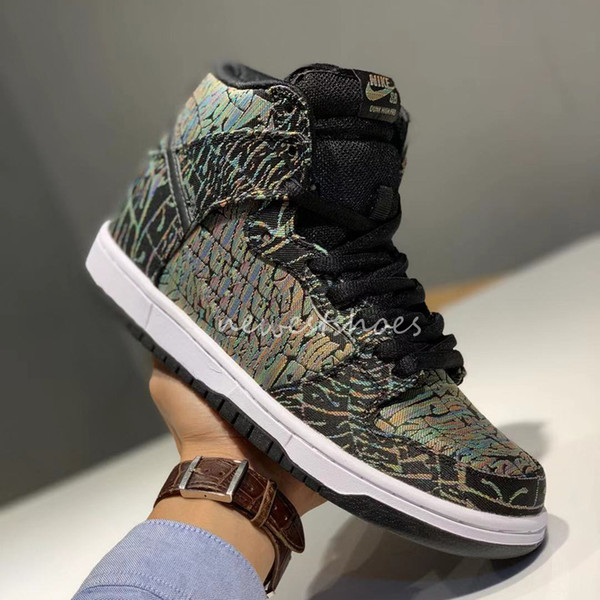 SB Dunk Hi PREM Reigning Champ Stained Glass Mens Women Basketball Shoes Trumpet QS What The NYC Doernbecher Unkle Sports Sneakers