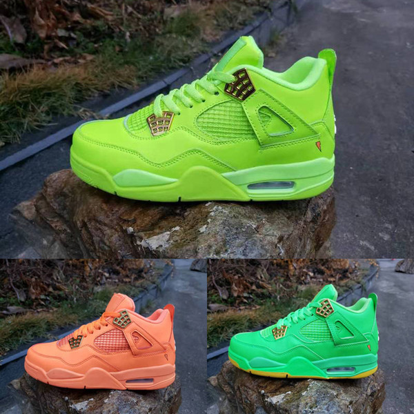 2019 New Basketball Shoes 4 IV For Men Sports Designer Sneakers Green Gold Yellow Orange Red Us Size 8-13