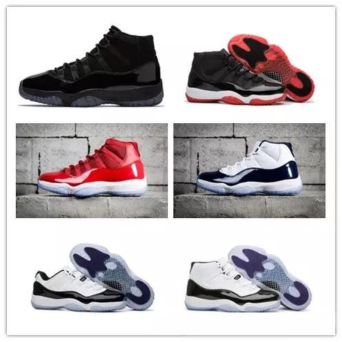 11 Prom Night Cap and Gown Blackout Win Like 82 96 Gym red Chicago Midnight Navy Basketball shoes 11s Bred Space Jam Concords Sports Sneaker