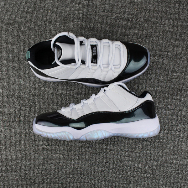 2018 Release Limited Hot Sale 11 XI Low Easter Emerald Green Mens Women Basketball Shoes 11s OG J11 Girl Sports Sneakers Size 36-47