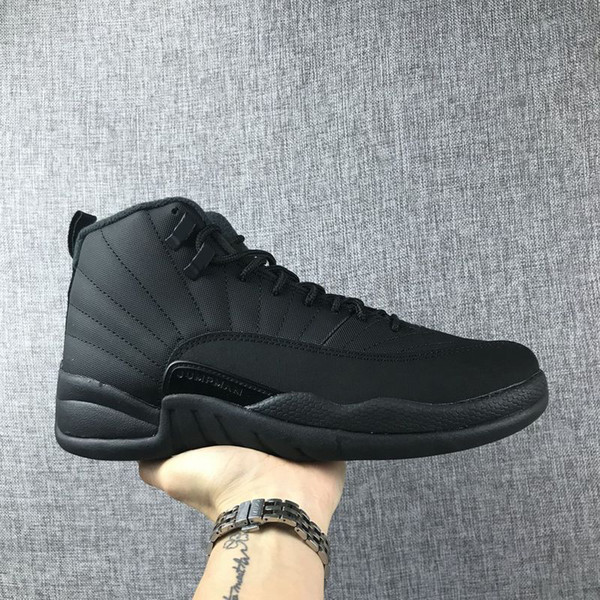 12 WNTR Winterized XII Black Mens Basketball Shoes Wheat Bordeaux Dark Grey Wool 12s Flu Game Gym Red Taxi Sports Sneakers Size Us 7-13