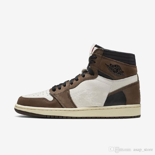 Travis Scottsx High Basketball Shoes 1s OG TS SP Fashion Unique Brand Designer Bronze Black Mens Sports Sneakers