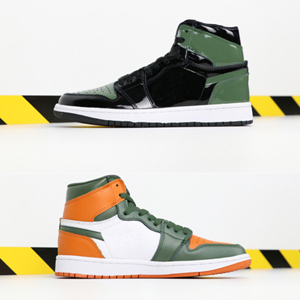 2019 SoleFly x 1 High OG Green Orange-Fir Basketball Shoes for high quality 1s Mens Trainers Sports Sneakers size 40-45