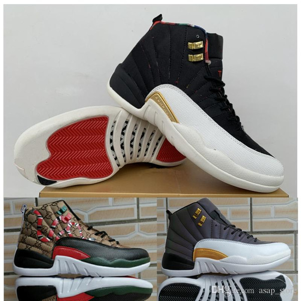 2019 New Arrival 12 Snakeskin Men Basketball Shoes 12s Crocodile Pattern CNY Flash Sports Designer Sneakers size 7-13