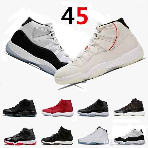 11 11s Basketball Shoes Platinum Tint Concord 45 WIN LIKE 82 96 Space Jam Cap and Gown Gamma Blue Sneakers