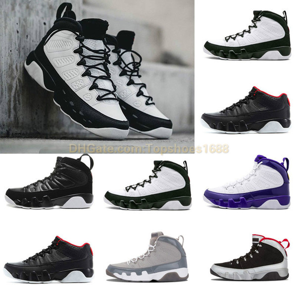 2018 9 9s men basketball shoes OG Space Tour Yellow PE Anthracite The Spirit Johnny Kilroy 2010 release sports shoes sneaker 8-12