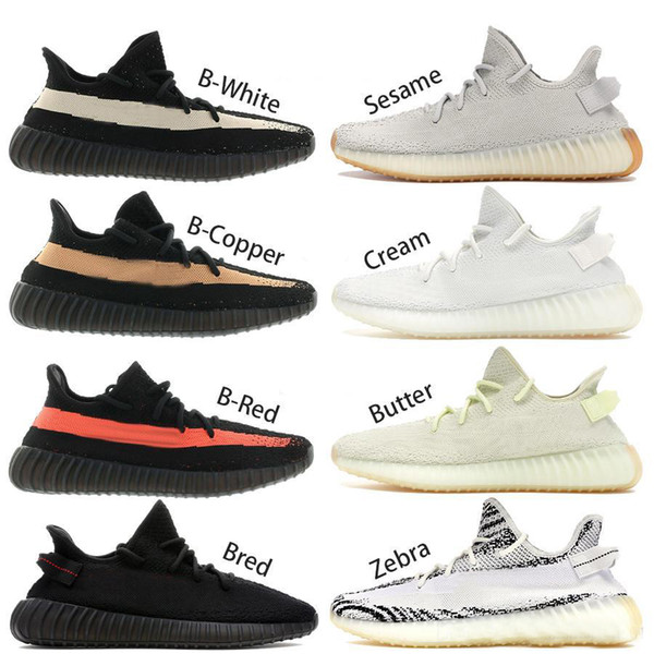 2019 new Butter Semi Frozen Yellow Blue Tint Beluga Zebra Cream White Mens Women Running Designer Shoes