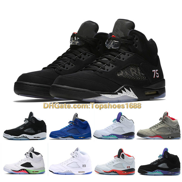 2018 new arrival mens basketball shoes 5s V BCFC PARIS psg x black white OG Metallic Oreo Massage designer trainers sneakers men shoe