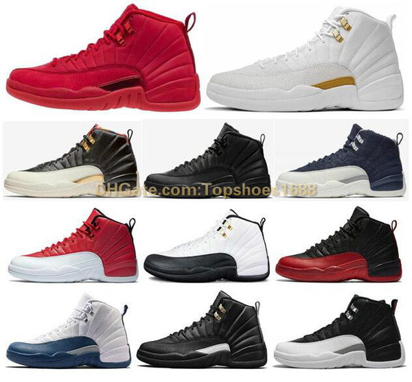 High Quality 12 12s OVO White Gym Red WNTR The Master Basketball Shoes Men Taxi Flu Game French Blue CNY Sneakers Size7-12