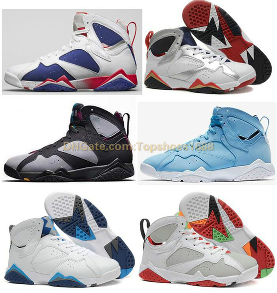 High Quality 7 7s Raptor Bordeaux Hare Tinker Alternate Men Basketball Shoes French Blue Sweater UNC GMP Olympic Sneaker Size 40-46