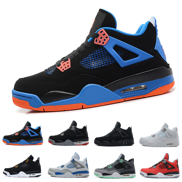 2019 New Arrival Top 4 4s Men Basketball Shoes New White Laser Black Cat Thunder Military Blue 2019 Designer Shoes Sport Sneakers