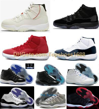 11 Gym Red Platinum Tint Basketball Shoes Prom Night Concord Space Jam Jams Legend Gamma Blue 11s Cool Grey Bred Men Cap and Gown Sneakers