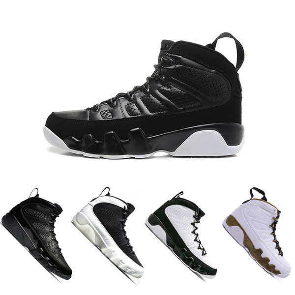 2019 Newest 9 men basketball shoes 2010 RELEASE Black white High Bred Cool Grey Lakers PE OG space jam high sports shoes 41-46