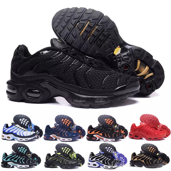 2019 New Design Top Quality Mens shOes Breathable Mesh Chaussures Homme Tn REqUin Noir Casual Running ShOes Size 7-12