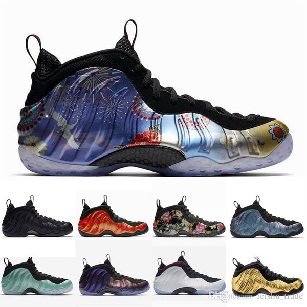 2019 Foam one Abalone Habanero Red Floral Penny Hardaway Men Basketball Shoes Black Metallic Gold Alternate Galaxy Fleece Sports Sneakers