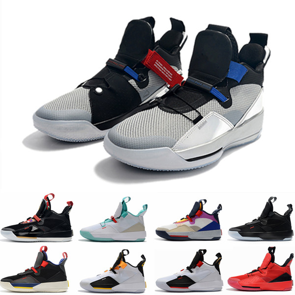 New Jumpman XXXIII 33 Silver Reflective Mens Basketball Shoes High Quality 33s Multicolors Mens Trainers Sneakers Size 40-46