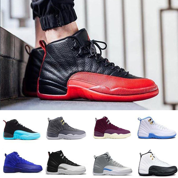 Cheap Top Quality 12 12s Man Basketball Shoes ovo white TAXI Flu Game French Blue Gamma Blue Playoff Sneaker Boots 4-5-6-7-8-9-10-11-13