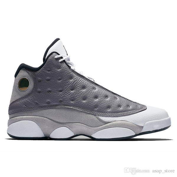 New Arrival Jumpman 13 Atmosphere Grey Mens Basketball Shoes 2019 New Release 13s Grey White Sport Trainers Designer Sneakers 40-47