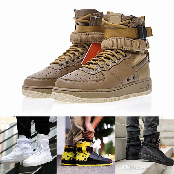 2019 High Quality Special Field Mid SF Forces One Hi Ultra High Top Military Sneakers Mens Genuine Leather shoes