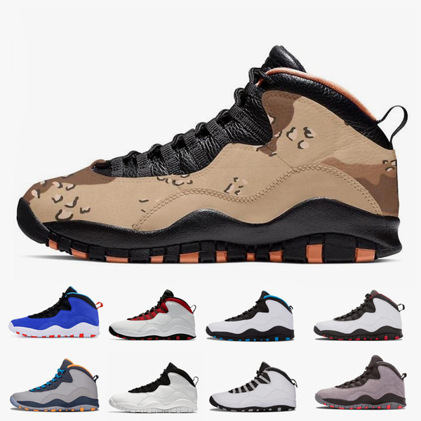 Mens Basketball Shoes Desert Camo 10 Tinker Westbrook Cement 10s I'm back Dark Smoke Grey Steel Grey Men sports Sneakers 41-47