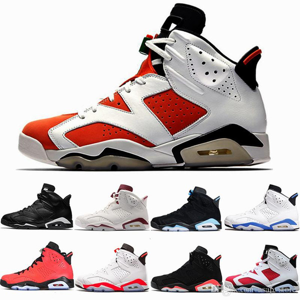 2018 6 6s Men Basketball Shoes Tinker UNC Blue Black Cat White Infrared Red Carmine Maroon Toro Mens Trainer Sport Sneaker Size 41-47