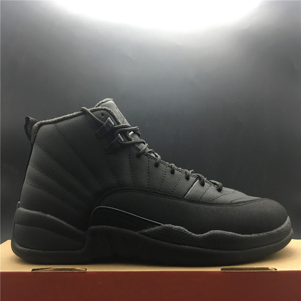 New Release Authentic 12 High Winterized Real carbon fiber Triple Black 12S WNTR Anthracite Mens Basketball Shoes Sports Sneakers