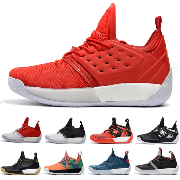 2018 Best james harden 2 vol Men's Basketball Shoes High Quality Trainer Sport Sneaker size 40-46