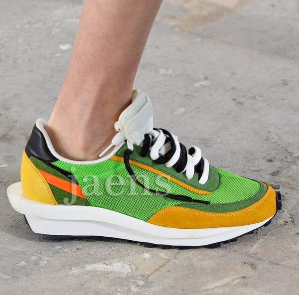 Discount SACAI LDV Waffle Black Green Blue Men Casual Shoes For New Women Designer Runner Fashion Bowling Shoes Eur36-45