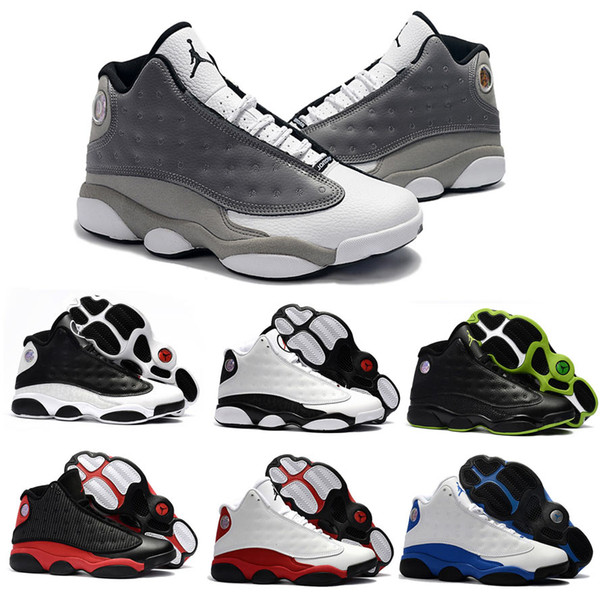 13s 13 basketball shoes Mens sneakers Atmosphere Grey DIRTY BRED CHICAGO HYPER ROYAL WHEAT GREY TOE BLACK CAT OLIVE 13 men sports Shoes