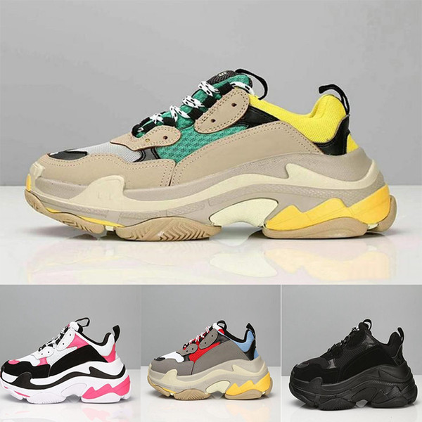 Paris 17W Triple S Shoes Unveils New Triple S Sneakers Dad Fashion Spec Trainers Shoes for Men men Tripe-S retro Training Sneakers Shoes