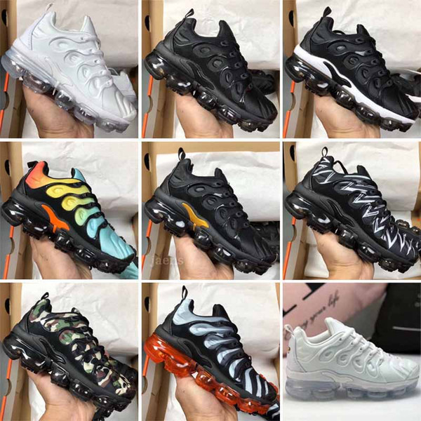 New Kids Children Black White Oreo Multi Boy Plus TN Army Green Sneakers Baby Girls Trainer Designer Sports Bowling Shoes Eur24-35