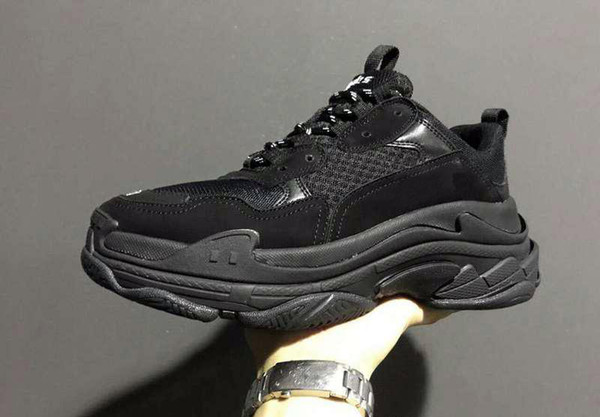 New Triple S Shoes Men Women Sneaker High Quality Mixed Colors Thick Heel Grandpa Dad Trainer Triple-S Casual Shoes With Elevator Shoes