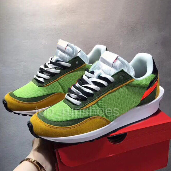 Discount Sacai Ldv Waffle Black Green Blue New Mens Shoes For Women Runner Fashion Sneakers Designer Bowling Shoes Eur36-45