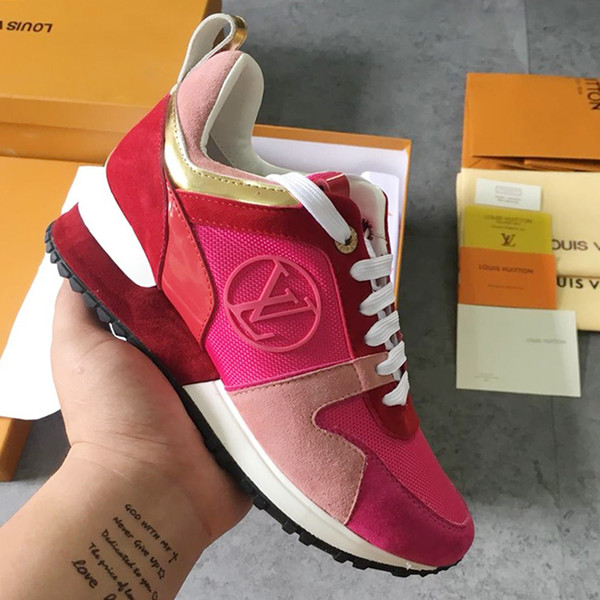 Women Shoes Breathable Run Away Womens Sneaker Mixed Colors Suede Calf Leather Canvas Metal Sports Shoes Woman Flat Boots M#05 Style Summer